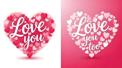 Valentine's day heart designs with love messages for romantic occasions