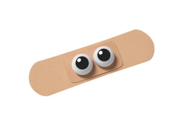 Googly eyed band aid