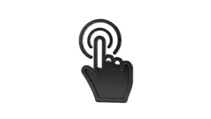Black hand cursor icon