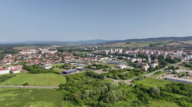 Aerial view of the city of Rimavska Sobota in Slovakia