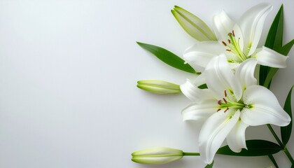 Obraz premium 百合の花の背景画像 柔らかな光の背景 背景ボケ