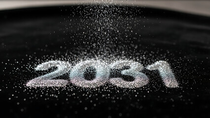 Set of New Year numbers from 2027 to 2033 designed in a luxurious 3D text effect. Glowing metallic typography, festive lighting, and modern style perfect for celebrations, future concepts, and holiday