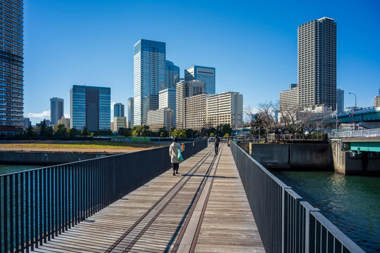 快晴の勝鬨橋　東京都中央区