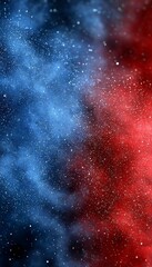 Obraz premium Patriotic Galaxy A Stunning Cosmic Display of Red, White, and Blue with Celestial Sparkles