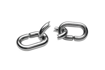 Broken chain link - Concept of freedom