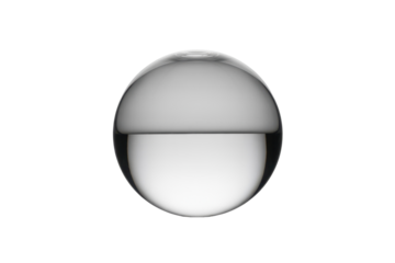 Crystal ball filled with water
