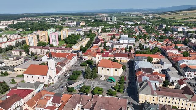 Aerial view of the city of Rimavska Sobota in Slovakia