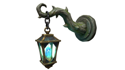 Fantasy Wall Lantern with Crystal Light