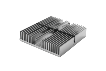 Metal heat sink with fins for cooling