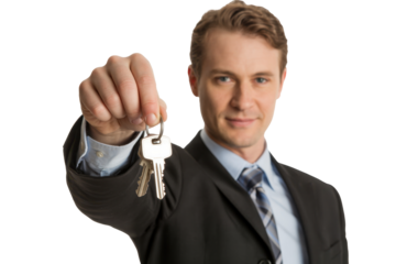 Real Estate Agent Holding House Keys