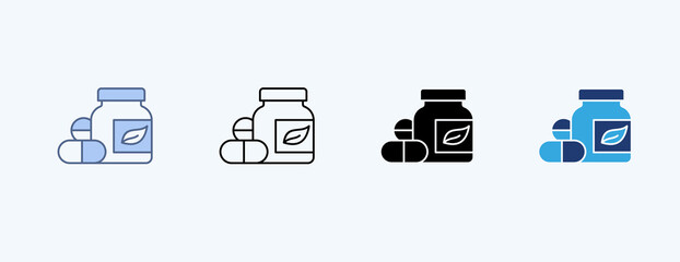Supplement Multiple Icon Illustration Vector