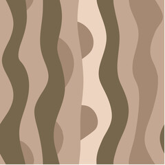 Abstract pattern design with wave shapes in beige and earth tones