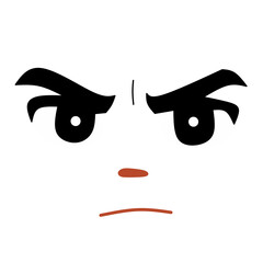 Vector illustration of a man's abstract face and a woman's beauty silhouette with black lips and eyes as a creative cartoon icon symbol for fashion logo design