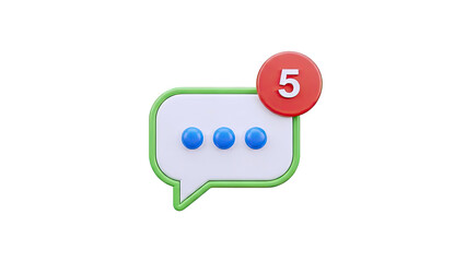 Chat bubble icon with notification badge