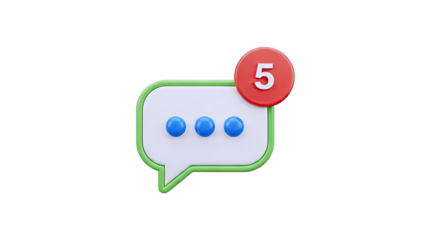 Chat bubble icon with notification badge
