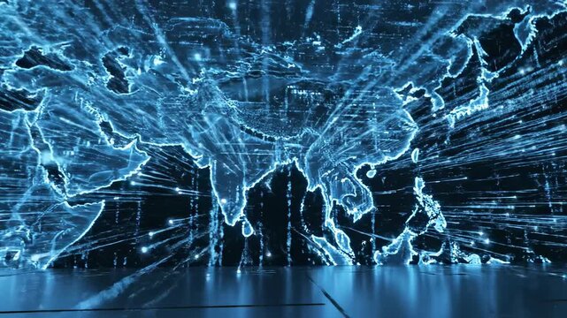 abstract blue background with stars