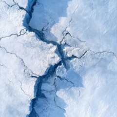 Naklejka premium Cracked ice formation abstract background