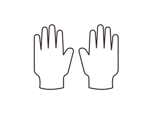 Obraz premium raising hands pair of hands raised in air happy joy celebration hand fingers emoji symbol sign icon vector illustration isolated flat