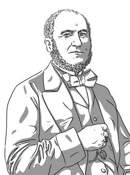 Portrait of Baron Haussman, architect of the city of Paris