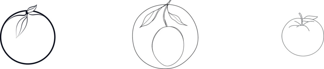 One line drawing is used to create a modern illustration of an oval frame with floral patterns