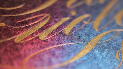 Foil accent application in letterpress printing process showcasing metallic shine enhancing script with vibrant reflective surfaces.