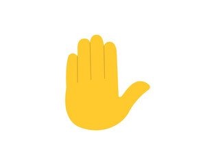 Fototapeta premium hand high five raised in the air palm finger emoji symbol sign icon vector illustration isolated flat