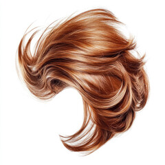 Girls hair isolated on white background