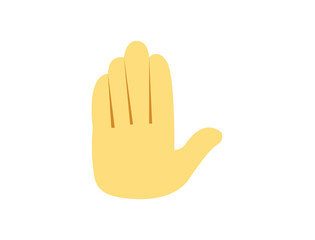hand high five raised in the air palm finger emoji symbol sign icon vector illustration isolated flat