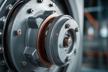 Detailed overview of washing machine motor with drive belt for repair insights and maintenance tips