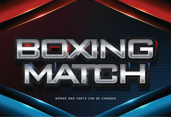 boxing text effect editable dramatic tittle