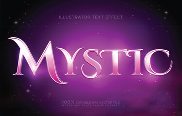 gradient pink chrome mystic text effect