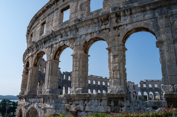 Part of the Amphitheater in Pula, Croatia