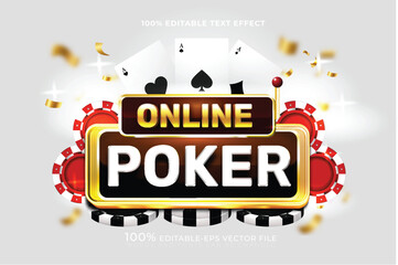 mini games golden casino and gambling text effect vector template