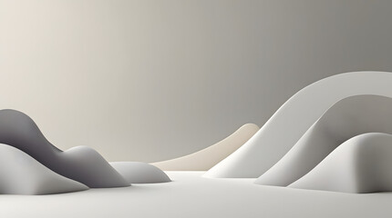 Minimal Gray Tonal Abstract Canvas with Subtle Depth and Corporate Elegance in 8K