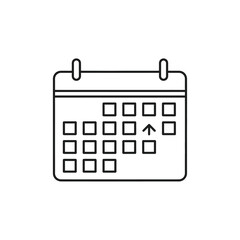 Calendar icon with arrow indicating an appointment or event