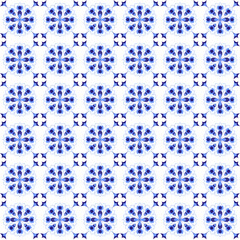 Seamless geometric pattern. Vector background for packaging, fabric, posters, covers, banners, textiles or branding. Blue colors.
