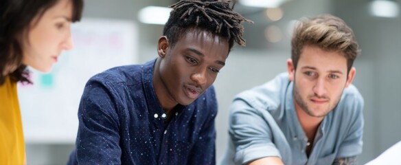 team members enthusiastically collaborating on innovative project plans in a vibrant workspace