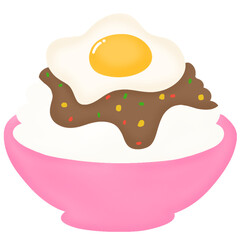 food, rice, fried egg, breakfast