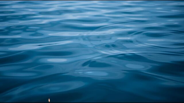 Calm Ocean Waves with Deep Blue Water.