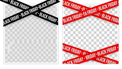 Holiday sale promotion and advertising tape frames for social media post design inspiration