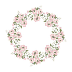 Decorative floral simple vector frame