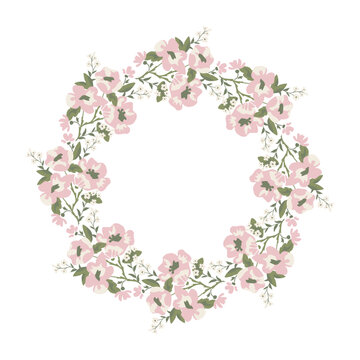 Decorative floral simple vector frame