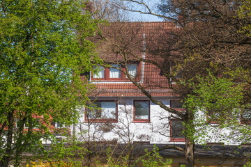 Wohngeb&auml;ude im Fr&uuml;hling, Bremen, Deutschland