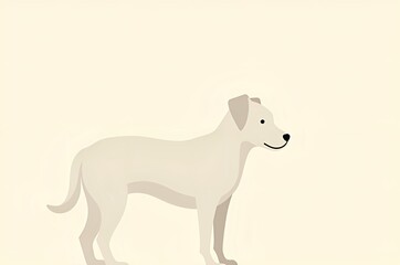Fototapeta premium Standing Dog Illustration on Light Background