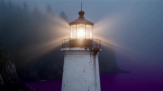 An old lighthouse standing on the shore