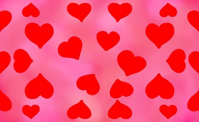 Soft pink and red heart abstract blurred background with dreamy pastel tones gentle light transitions and smooth color gradients for modern creative design perfect for Valentine's Day theme