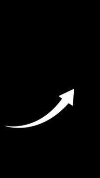 Rising arrow animation, success concept. Profit growing icon animation. Growing graph symbol animation. Motion graphics of rising arrow concept.