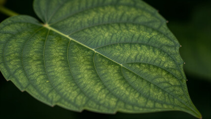 Close-Up Green Leaf Detail