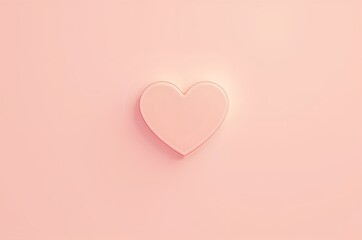 Pink Heart Shape on a Soft Background