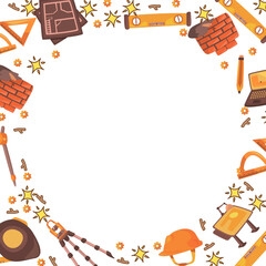 architect equipment circle frame boder